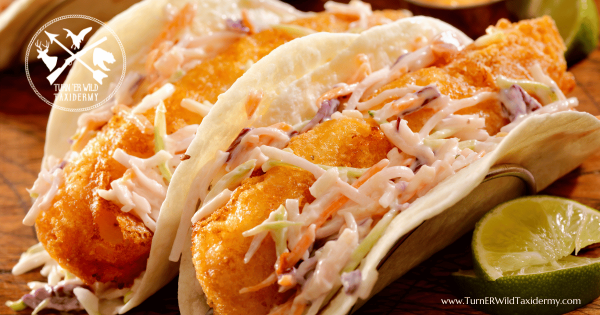Try these delicious Crispy Bass Tacos with your catch!
